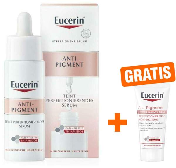 Eucerin Anti-Pigment Teint Perfektionierendes Serum 30 ml + gratis Anti-Pigment Perfektionierende Körpercreme 20 ml