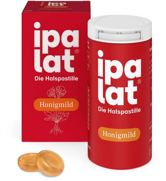 Ipalat Halspastillen Honigmild Ohne Menthol Zuckerfrei 40...