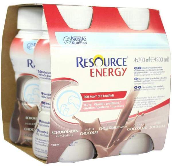 Resource Energy Schokolade 4 X 200 ml Flüssigkeit