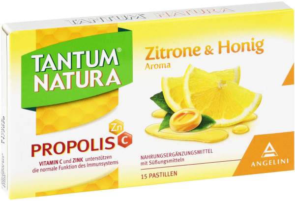 Tantum Natura Propolis Mit Zitrone und Honig Aroma 15 Pastillen
