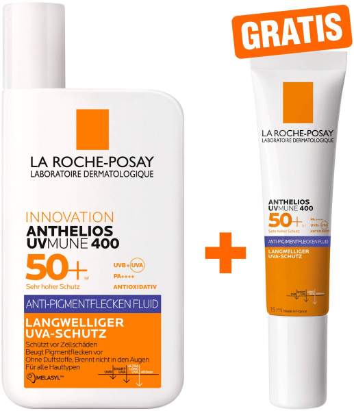 La Roche Posay Anthelios Anti-Pigment LSF 50 Fluid 50 ml + gratis Anthelios Anti-Pigment Fluid 15 ml