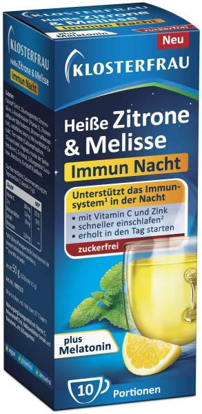 Klosterfrau Heisse Zitrone + Melisse Immun Nacht Granulat 10 Portionen