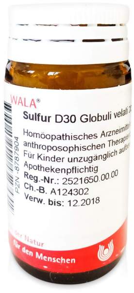 Wala Sulfur D30 20 G Globuli