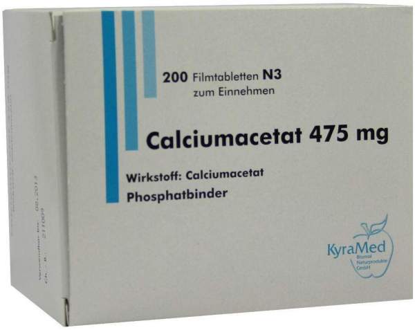 Calciumacetat 475 mg Filmtabletten 200 Filmtabletten