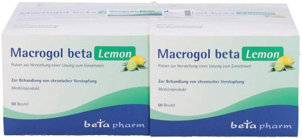 Macrogol beta Lemon Plv.z.Her.e.Lsg.z.Einnehmen 100 Stück