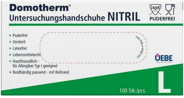 Domotherm Unt.Handschuhe Nitril Unste.Pf L Blau