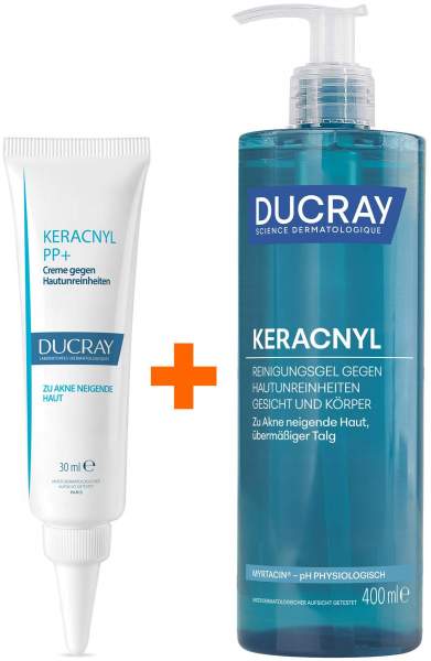 Ducray Keracnyl PP+ Creme 30 ml + Ducray Keracnyl Waschgel 400 ml