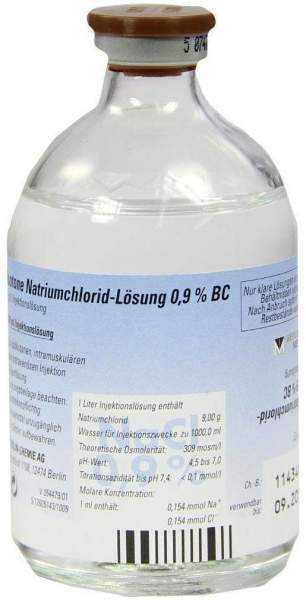 Isotone Nacl Lösung 0,9% Bc Glasflasche 20x100 ml Injektionslösung