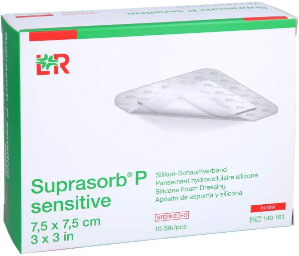 Suprasorb P sensitive PU-Schaumv.border 7,5 x 7,5 10 Stk