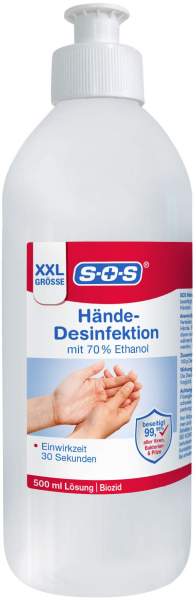 SOS Hände Desinfektion 500 ml Lösung