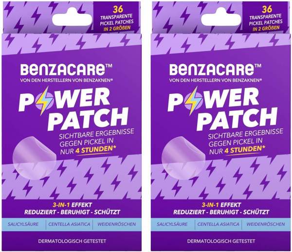 Benzacare Power Patch gegen Pickel 2 x 36 Pflaster