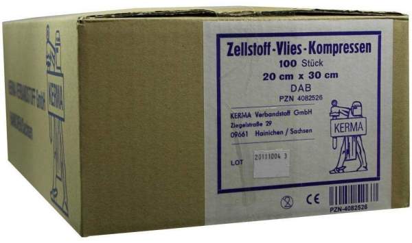 Zellstoff Vlies Kompressen 20x30cm Unsteril 100 Kompressen