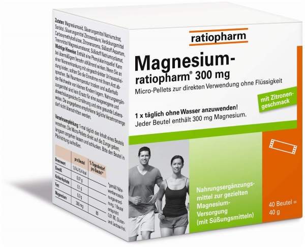 Magnesium ratiopharm 300 mg Pellets 40 Stück