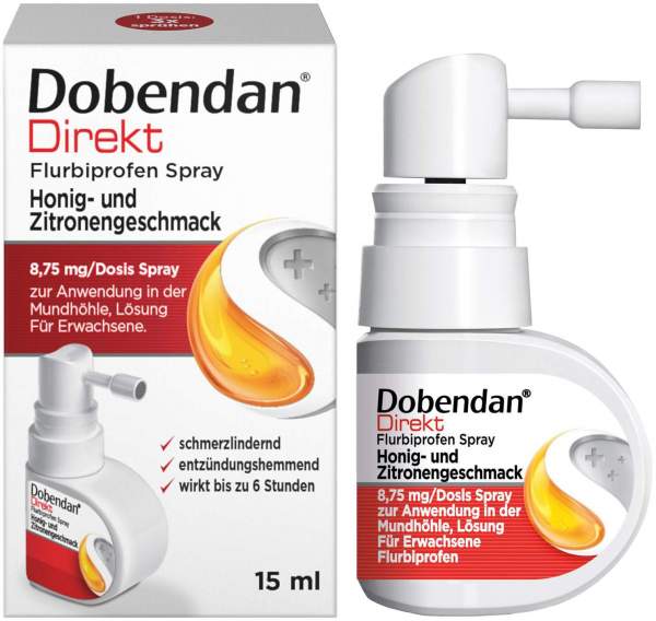 Dobendan Direkt Flurbiprofen 15 ml Halsspray Honig &amp; Zitrone