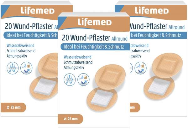 LIFEMED Wundpflaster allround rund 3er Set