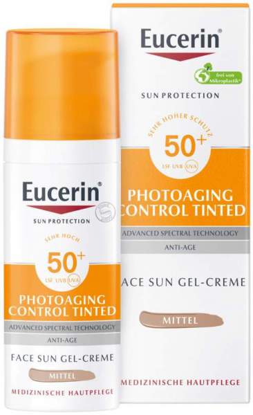 Eucerin Sun Photoaging Control Tinted Face Gel-Creme LSF 50+ Mittel 50 ml