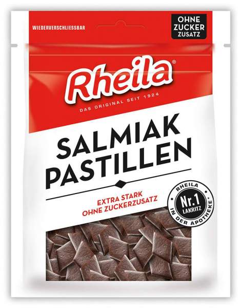 Rheila Salmiak-Pastillen extra stark 90 g zuckerfrei