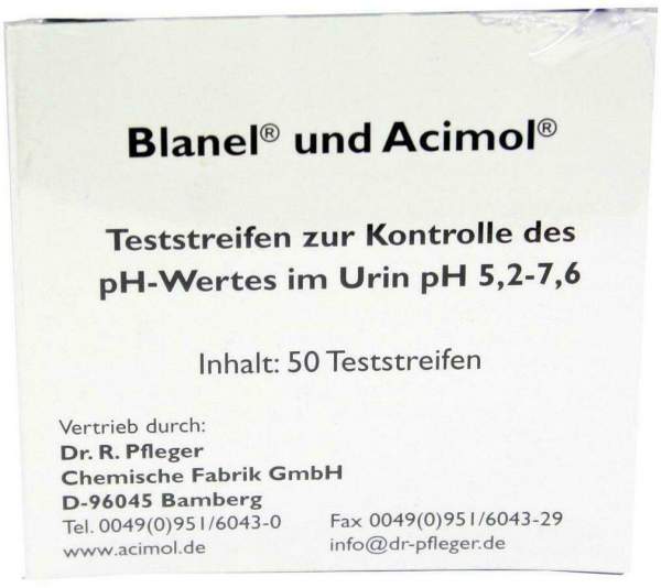 Teststreifenheft zur Bestimmung des Urin Ph Wertes 50 Teststreifen