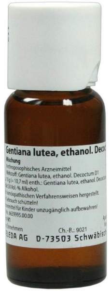 Weleda Gentiana Lutea, Ethanol. Decoctum 5% 50 ml Dilution