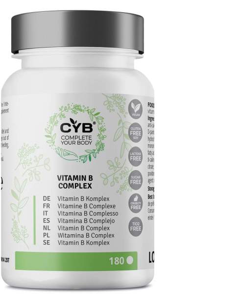 Cyb Vitamin B-Komplex Hochdosiert 100% Vegan 180 Tabletten