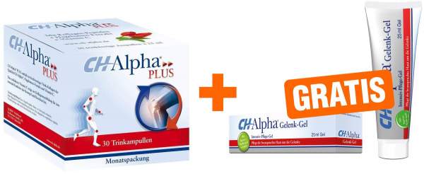 CH ALPHA Plus Trinkampullen 30 Stück + gratis CH-ALPHA Gelenk Gel 25 ml
