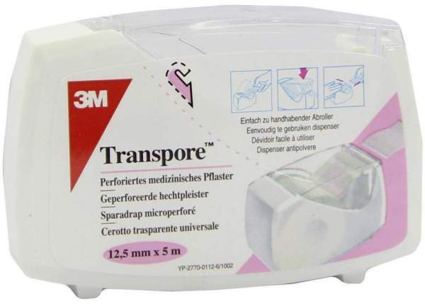 Transpore 1,25cmx5m Pflaster A. Abroller 1527-0,d