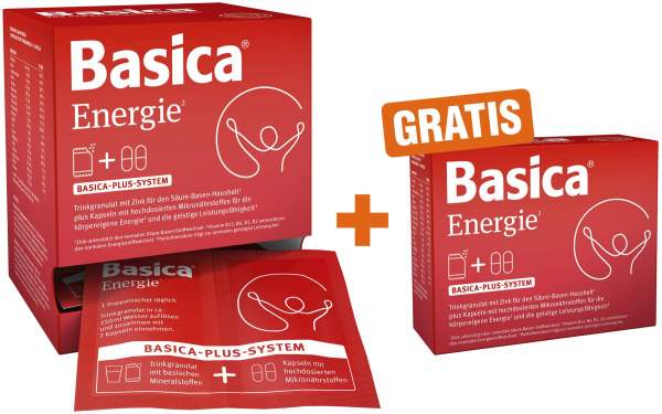 Basica Energie 30 Sachets + 30 Kapseln Kombipackung + gratis Basica Energie Sachets + 7 Kapseln Kombipackung