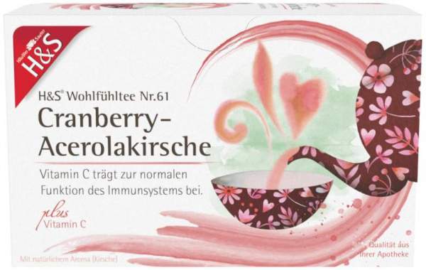 H&amp;S Cranberry-Acerolakirsche Mit Vitamin C 20 Filterbeutel