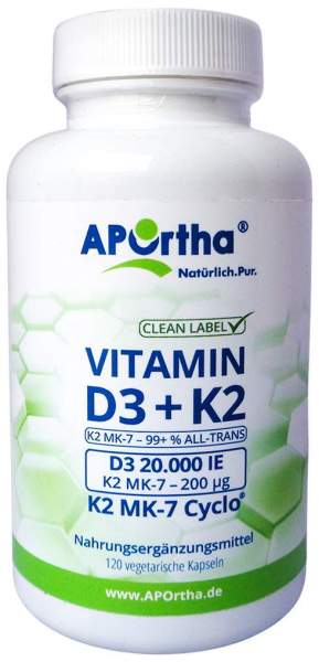 Vitamin D3 20.000 I.E.+k2 200 m63g M.Quinoaplv.Ka