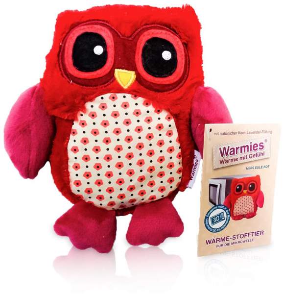 Warmies Minis Eule Rot