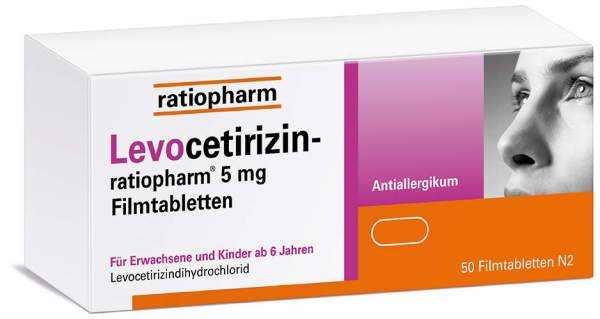 Levocetirizin Ratiopharm 5 mg 50 Filmtabletten