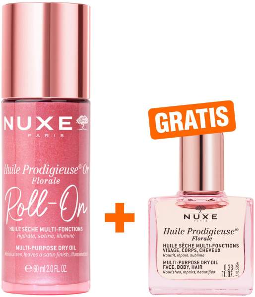 Nuxe Huile Prodigieuse Or Florale Roll-On 60 ml + gratis Nuxe Huile Prodigieuse Florale 10 ml