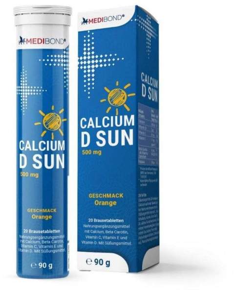 Calcium D Sun Medibond Brausetabletten 20 Stück