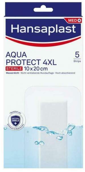 Hansaplast Aqua Protect 4XL 10 x 20 cm 5 Pflaster