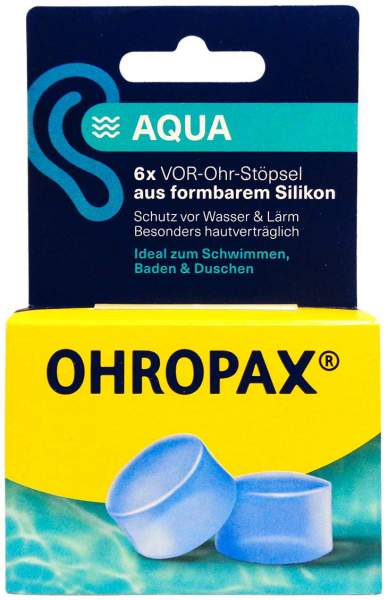 Ohropax Aqua Silikon Vor-Ohr Stöpsel 6 Stück