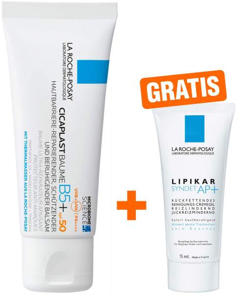 La Roche Posay Cicaplast Baume B5+ SPF 50+ 40 ml Balsam + gratis Lipikar Syndet AP+ 15 ml