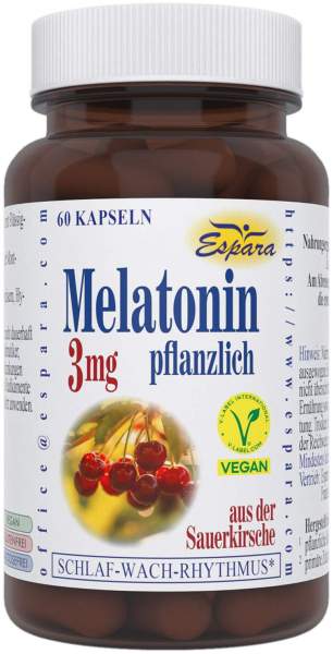 Melatonin 3 mg pflanzlich 60 Kapseln