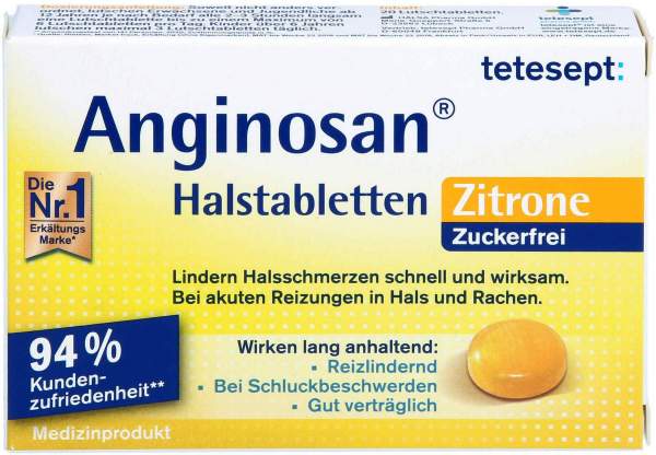 Tetesept Anginosan Halstabletten Zuckerfrei Zitron
