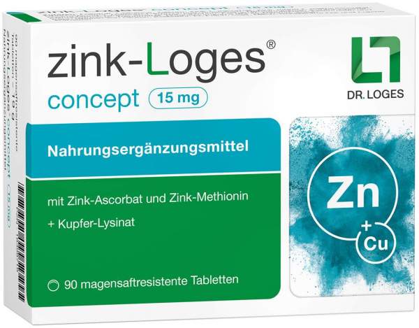 Zink-Loges concept 15 mg 90 magensaftresistente Tabletten