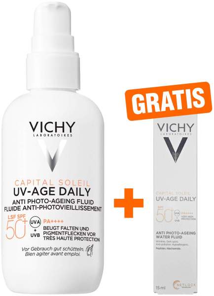 Vichy Capital Soleil UV-Age daily LSF50 80 ml + gratis Vichy Capital Soleil UV-Age Daily LSF50+ 15 ml