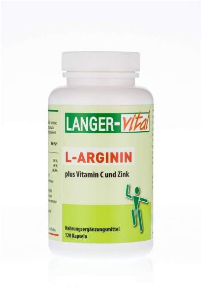 L-Arginin 2894 mg Pro Tag Plus Vitamin C und Zink Kapseln