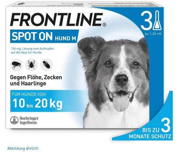 Frontline Spot On Hund M 10-20 kg 3 Pipetten