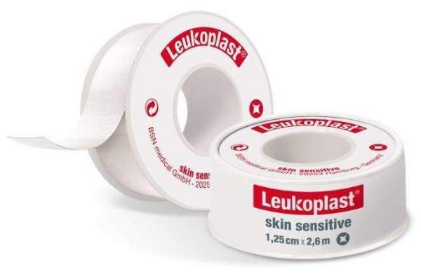 Leukoplast Skin Sensitive 1,25 cm X 2,6 M Mit Schutzrand 1 Stück