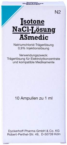 Isotone Nacl Lösung Asmedic Injektionslsg. Amp. 10 X 1 ml