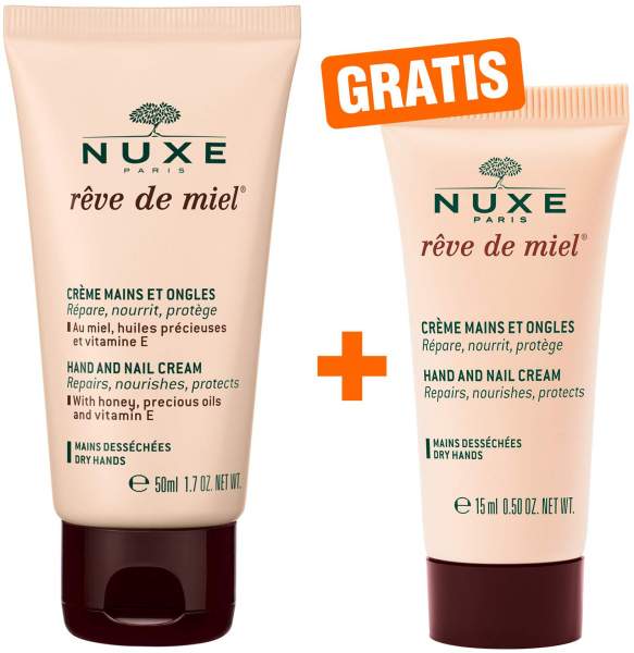 NUXE Reve de Miel Hand- und Nagel- creme 50 ml + gratis Hand- &amp; Nagelcreme 15 ml
