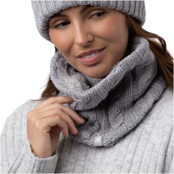 Heat Holders Thermo-Halswärmer mit Zopfmuster 1 Stück Grau