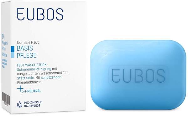 Eubos Fest Blau unparfümiert 125 g Seife