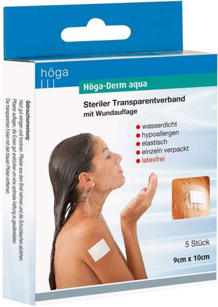 Höga-Derm Aqua Steril Transparenter Verband Mit Wundauflage 9 X 10...