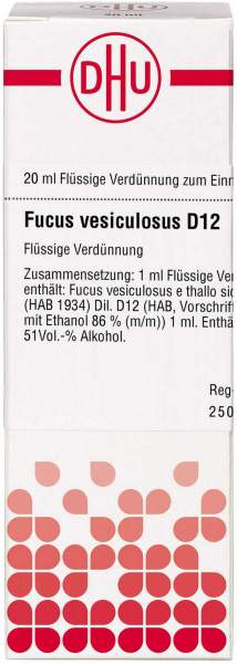 Dhu Fucus Vesiculosus D12 Dilution 20 ml