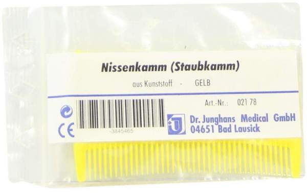 Nissenkamm Kunststoff Gelb 1 Stück